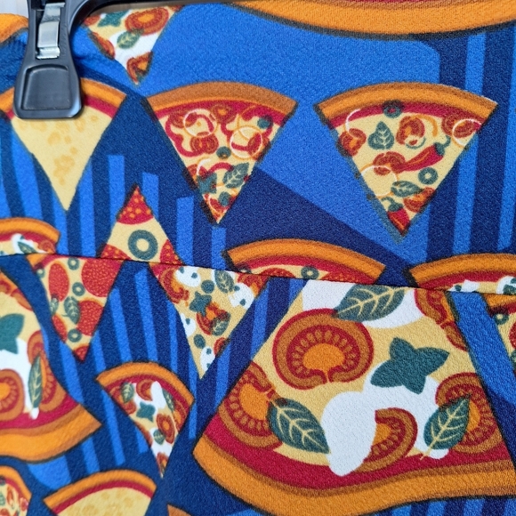 Lula Roe Skirt Casual Bright Print SzL Polyester Short Pullon Wide Band Waist - Picture 3 of 9